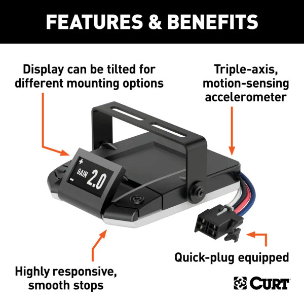 98-05 Volkswagen Passat Sedan, excluding 4MOTION 1.25 CURT Trailer Hitch + Assure Proportional Brake Controller Kit HBCW2505