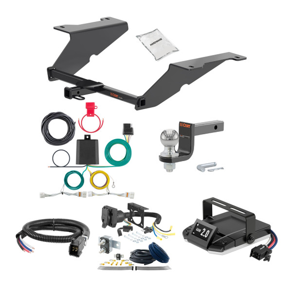 20-24 Hyundai Sonata Excluding N Line 1.25 CURT Trailer Hitch + Assure Proportional Brake Controller Kit HBCW1446 - CURT