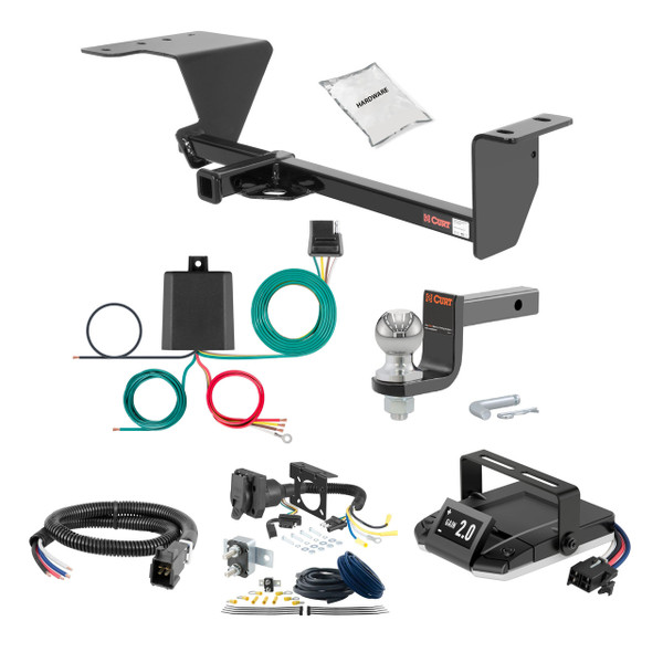 08-10 Dodge Avenger Excluding R/T 1.25 CURT Trailer Hitch + Assure Proportional Brake Controller Kit HBCW663 - CURT