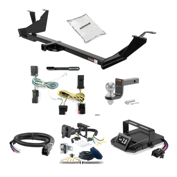 08-20 Dodge Grand Caravan 2 CURT Trailer Hitch + Assure Proportional Brake Controller Kit HBCW696 - CURT