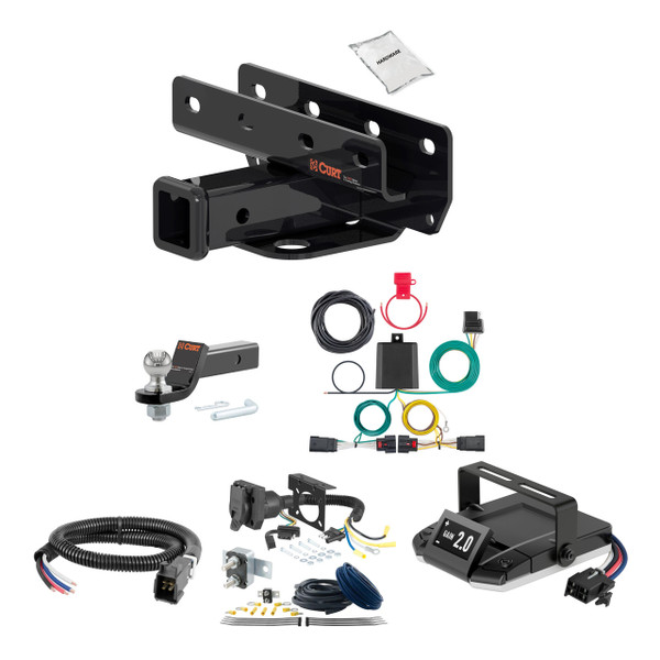 15-15 JEEP Renegade Excluding 4WD 1.25 CURT Trailer Hitch + Assure Proportional Brake Controller Kit HBCW1573 - CURT