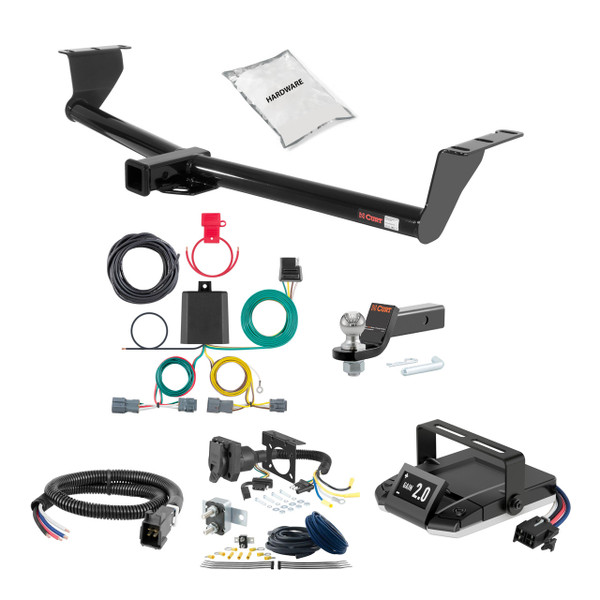 14-14 KIA Sedona 2 CURT Trailer Hitch + Assure Proportional Brake Controller Kit HBCW1615 - CURT