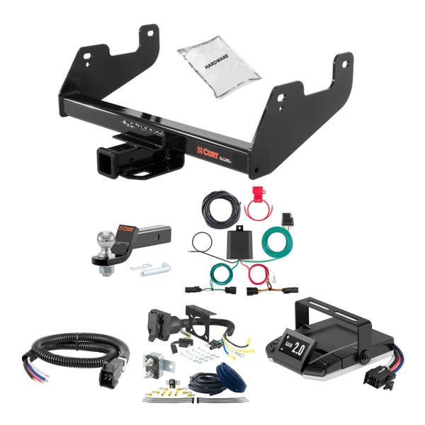 15-24 Ford F-150  Excluding factory receiver or Police Responder 2 CURT Trailer Hitch + Assure Proportional Brake Controller Kit HBCW850 - CURT