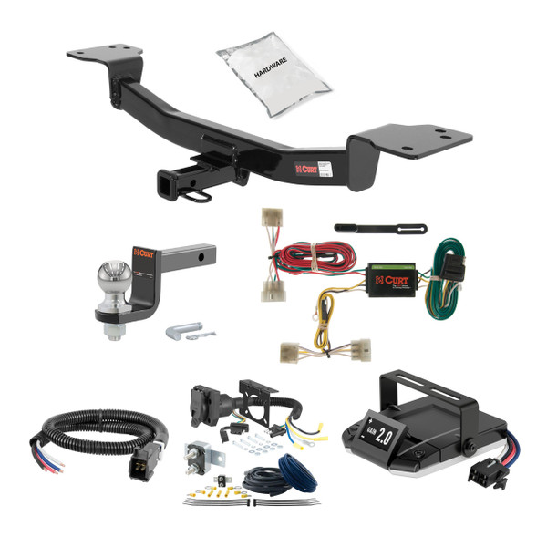 11-15 KIA Sportage Excluding SX models 2 CURT Trailer Hitch + Assure Proportional Brake Controller Kit HBCW1639 - CURT