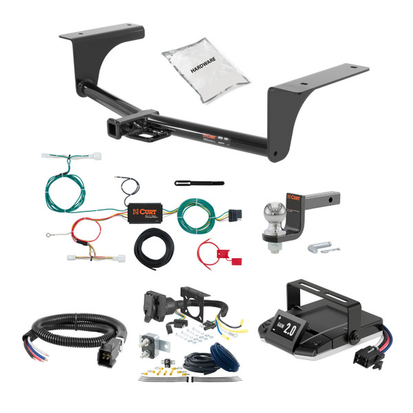 03-05 Mazda 6 Hatchback 1.25 CURT Trailer Hitch + Assure Proportional Brake Controller Kit HBCW1768 - CURT