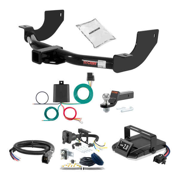14-22 Land Rover Range Rover Sport Excluding hybrid 2 CURT Trailer Hitch + Assure Proportional Brake Controller Kit HBCW1655 - CURT