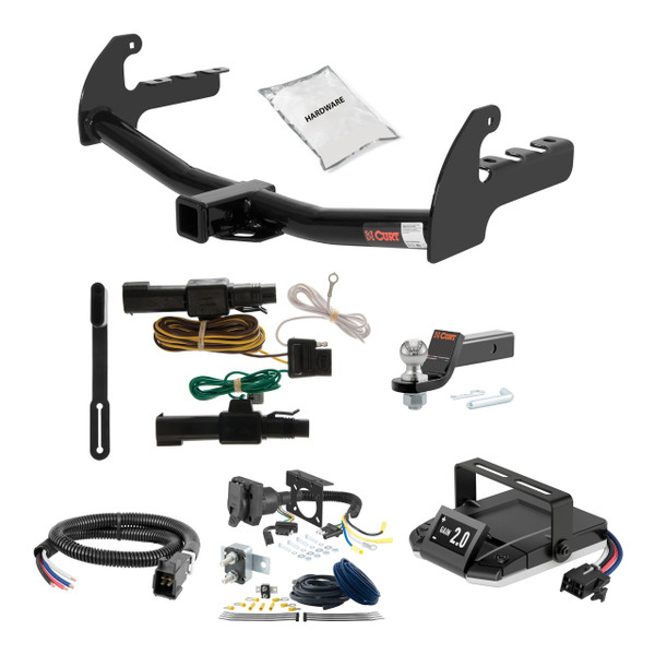 97-04 Dodge Dakota 2 CURT Trailer Hitch + Assure Proportional Brake Controller Kit HBCW684 - CURT
