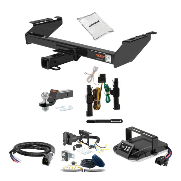 68-01 Dodge Ram 1500  Excluding roll pan bumper 2 CURT Trailer Hitch + Assure Proportional Brake Controller Kit HBCW725 - CURT