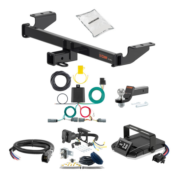78-96 Ford Bronco 2 CURT Trailer Hitch + Assure Proportional Brake Controller Kit HBCW788 - CURT