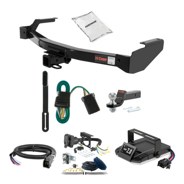 99-03 Dodge Van (full size) Excluding factory step bumper 2 CURT Trailer Hitch + Assure Proportional Brake Controller Kit HBCW774 - CURT