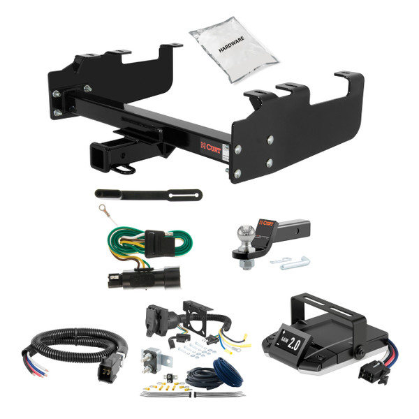 73-97 Ford F-150  Excluding 10" drop bumper, old body 2 CURT Trailer Hitch + Assure Proportional Brake Controller Kit HBCW868 - CURT