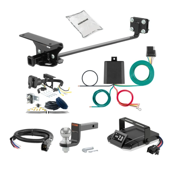 98-00 Mercedes-Benz C43 AMG 1.25 CURT Trailer Hitch + Assure Proportional Brake Controller Kit HBCW1833 - CURT