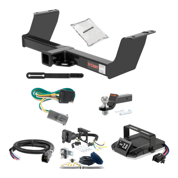 98-01 Mazda B2500 00-01 models are no drill 1.25 CURT Trailer Hitch + Assure Proportional Brake Controller Kit HBCW1784 - CURT