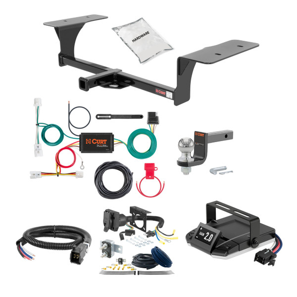 06-06 Nissan 350Z Coupe  1.25 CURT Trailer Hitch + Assure Proportional Brake Controller Kit HBCW2007 - CURT