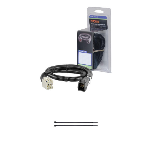 CURT 51452 Quick Plug Electric Trailer Brake Controller Wiring Harness, Select Chevrolet Silverado, Suburban, Tahoe, GMC Sierra, Yukon, Escalade - CURT