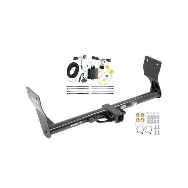 2015-2018 Ford Edge Except Sport & Titanium Draw-tite Class 3 Trailer Hitch, 2 Inch Square Receiver Bundle w/ Plug-n-Play T-One Wiring Harness 75214 - Draw-tite