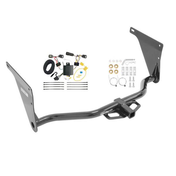 2017-2018 Ford Escape Draw-tite Class 2 Trailer Hitch, 1-1/4 Inch Square Receiver Bundle w/ Plug-n-Play T-One Wiring Harness 36524 - Draw-tite