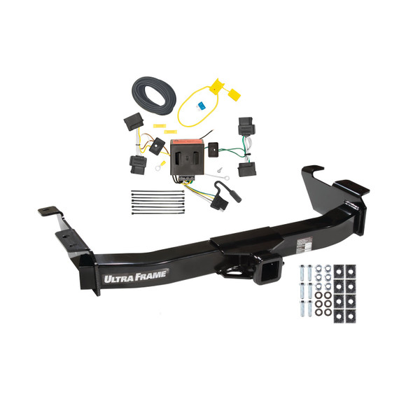2008-2008 Ford E-150 Econoline Draw-tite Class 4 Trailer Hitch, 2 Inch Square Receiver Bundle w/ Plug-n-Play T-One Wiring Harness 41926 - Draw-tite