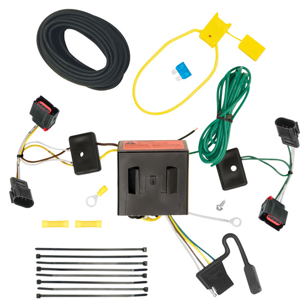 2011-2013 Dodge Durango Draw-tite Class 4 Trailer Hitch, 2 Inch Square Receiver Bundle w/ Plug-n-Play T-One Wiring Harness 75713