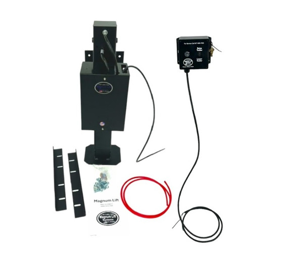 12,000 lbs Hydraulic Single Trailer Jack Magnum Lift Power Lift with 24” Stroke & Manual Override - Magnum Lift