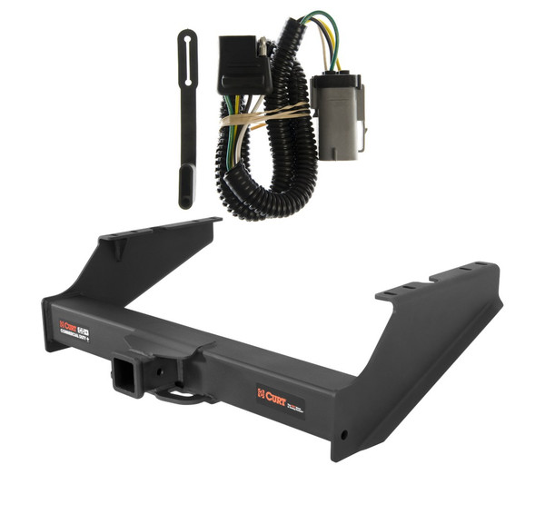 2002 - 2004 Ford F-250 Super Duty Curt 2-1/2", Class 5 Trailer Tow Hitch + 4-flat Wiring Kit 15810 - CURT