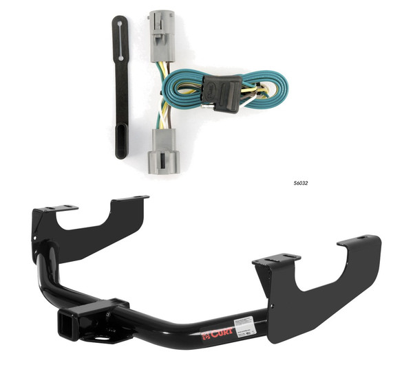 2005 - 2007 Ford F-250 Super Duty Curt 2", Class 3 Trailer Tow Hitch + 4-flat Wiring Kit 13359 - CURT