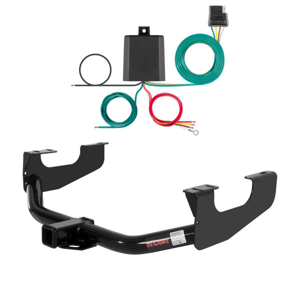 2008 - 2016 Ford F-450 Super Duty Excluding cab & chassis Curt 2", Class 3 Trailer Tow Hitch + 4-flat Wiring Kit 13359 - CURT