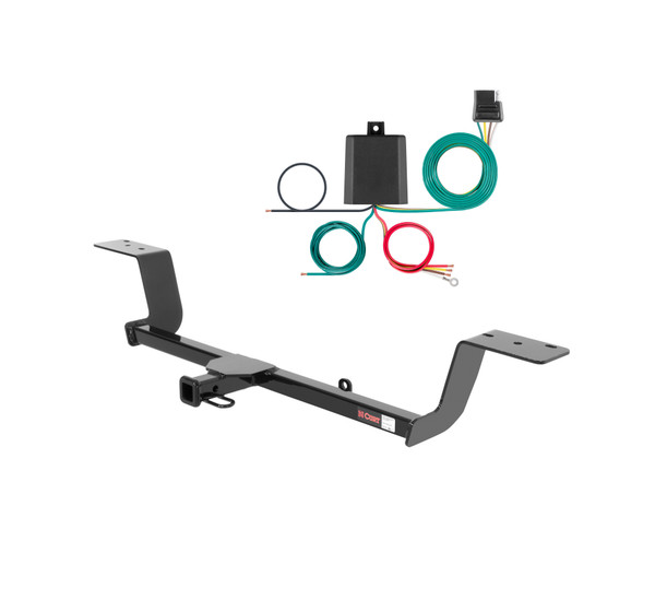 06 - 11 Audi A6 Quattro Wagon Curt 1-1/4", Class 1 Trailer Tow Hitch + 4-flat Wiring Kit 11344 - CURT