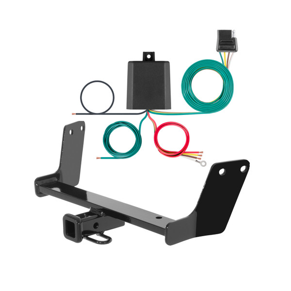 2002 - 2008 Audi A4 Quattro Sedan Curt 1-1/4", Class 1 Trailer Tow Hitch + 4-flat Wiring Kit 11164 - CURT