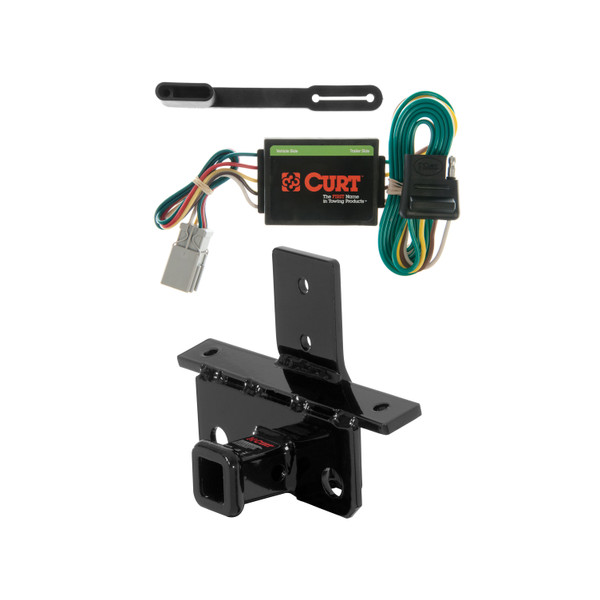 2003 Honda Pilot Curt 1-1/4", Class 1 Trailer Tow Hitch + 4-flat Wiring Kit 11773-2 - CURT