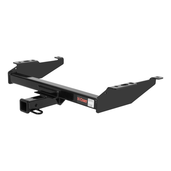 1988 - 1999 GMC K1500 Excluding dual exhaust or 10" step bumper or Curt 2", Class 4 Trailer Tow Hitch + 4-flat Wiring Kit 14081