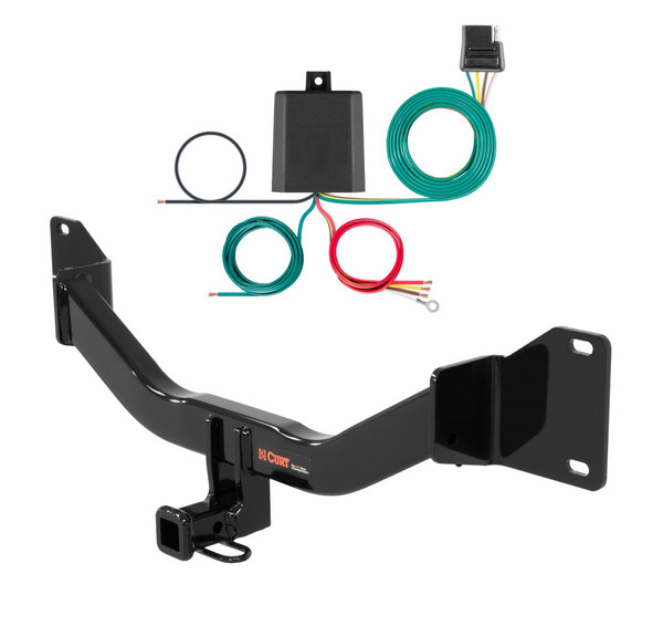 2017 - 2020 BMW 430i Curt 1-1/4", Class 1 Trailer Tow Hitch + 4-flat Wiring Kit 11367 - CURT