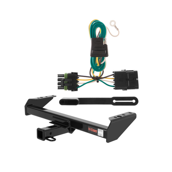 1988 - 2000 Chevrolet K3500 Cab & chassis Curt 2", Class 4 Trailer Tow Hitch + 4-flat Wiring Kit 14082 - CURT