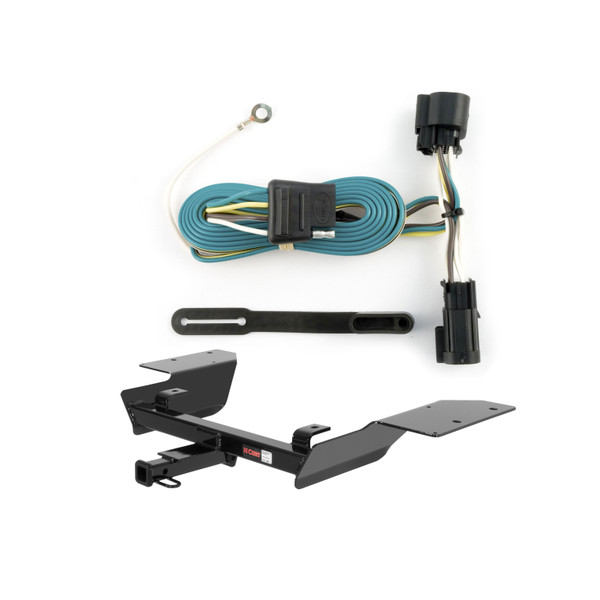 2014 - 2016 Chevrolet Impala Limited Curt 1-1/4", Class 2 Trailer Tow Hitch + 4-flat Wiring Kit 12252 - CURT