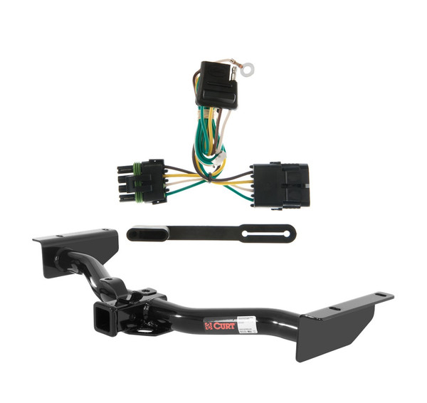 2003 - 2006 Cadillac Escalade EXT Curt 2", Class 3 Trailer Tow Hitch + 4-flat Wiring Kit 13422-3 - CURT