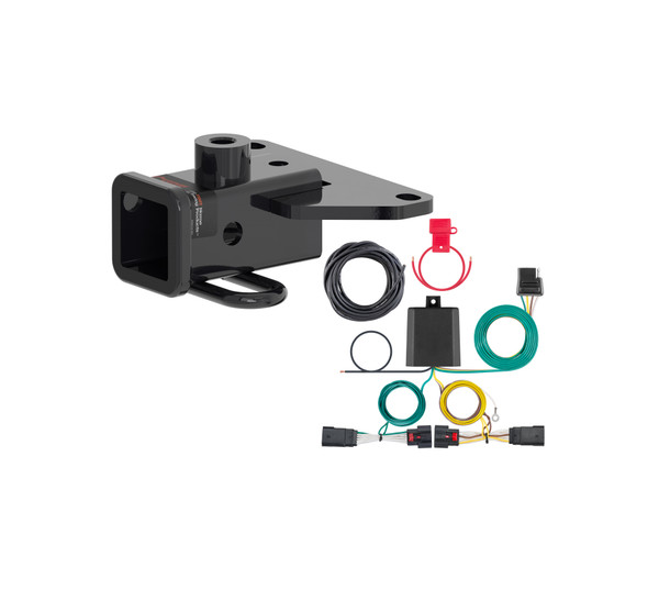 20 - 24 Jeep Gladiator Curt 2", Class 3 Trailer Tow Hitch + 4-flat Wiring Kit 13434 - CURT