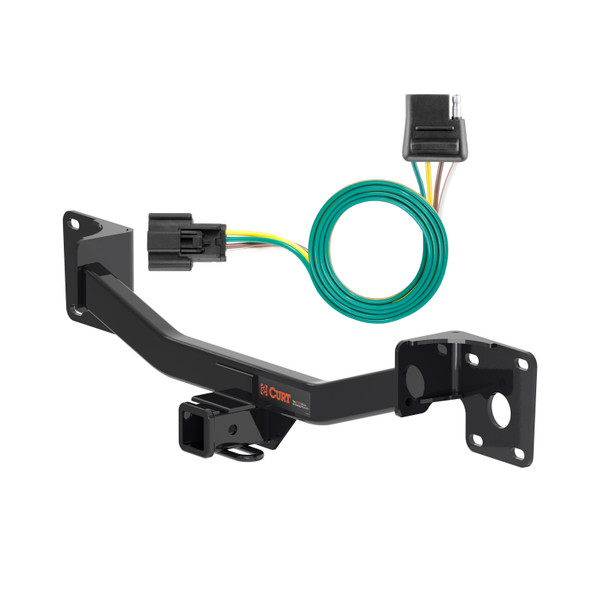 19 - 24 Cadillac XT4 Curt 2", Class 3 Trailer Tow Hitch + 4-flat Wiring Kit 13415 - CURT