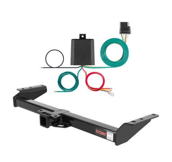 2000 - 2002 Chevrolet Suburban Curt 2", Class 4 Trailer Tow Hitch + 4-flat Wiring Kit 14080 - CURT