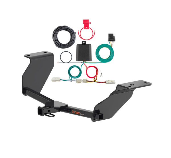 20 - 24 Toyota Corolla Sedan, excluding AWD Curt 1-1/4", Class 1 Trailer Tow Hitch + 4-flat Wiring Kit 11596 - CURT