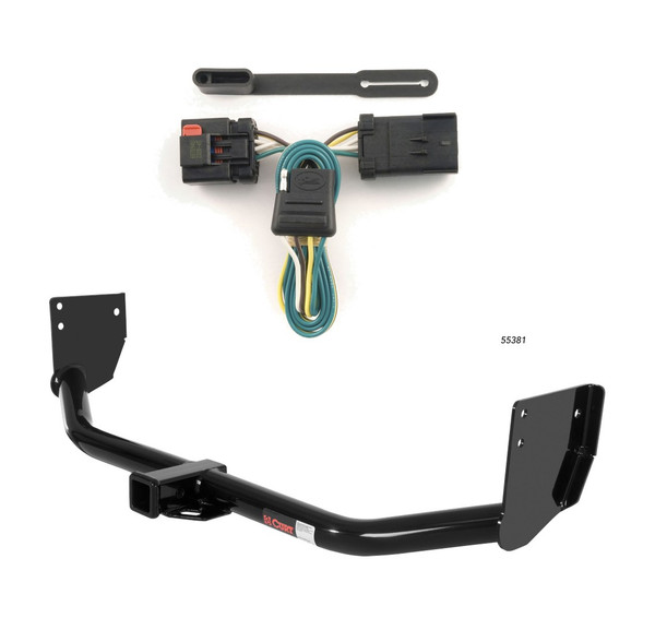 2007 - 2009 Chrysler Aspen Curt 2", Class 3 Trailer Tow Hitch + 4-flat Wiring Kit 13296 - CURT