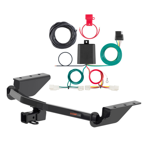 13 - 18 Toyota RAV4 Curt 2", Class 3 Trailer Tow Hitch + 4-flat Wiring Kit 13406 - CURT