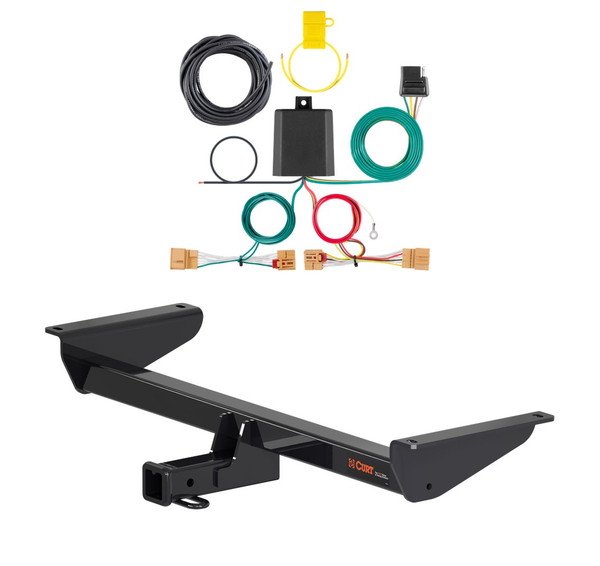 2018 - 2020 Volkswagen Atlas Curt 2", Class 3 Trailer Tow Hitch + 4-flat Wiring Kit 13366 - CURT