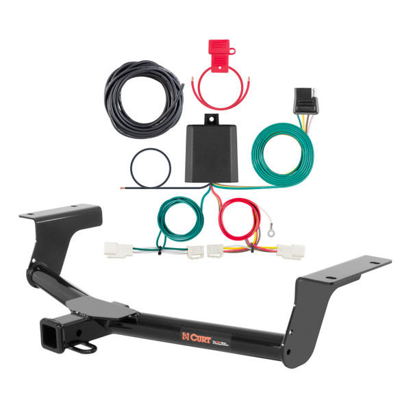13 - 18 Toyota RAV4 Curt 2", Class 3 Trailer Tow Hitch + 4-flat Wiring Kit 13149 - CURT