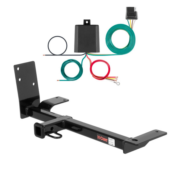 1999 - 2006 Volkswagen Golf Hatchback, 8th digit of VIN is 'J', 4MOTION, excluding VR6 and R32 Curt 1-1/4", Class 1 Trailer Tow Hitch + 4-flat Wiring Kit 11066 - CURT