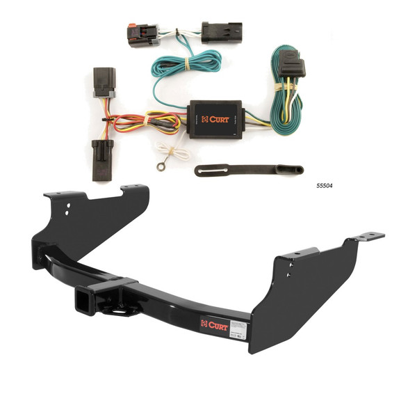 2003 - 2008 Dodge Ram 1500 Will not fit with factory receiver (built in or after 11/02) Curt 2", Class 4 Trailer Tow Hitch + 4-flat Wiring Kit 14361 - CURT