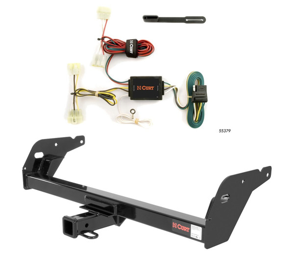 1995 - 2004 Toyota Tacoma Curt 2", Class 3 Trailer Tow Hitch + 4-flat Wiring Kit 13013-1 - CURT
