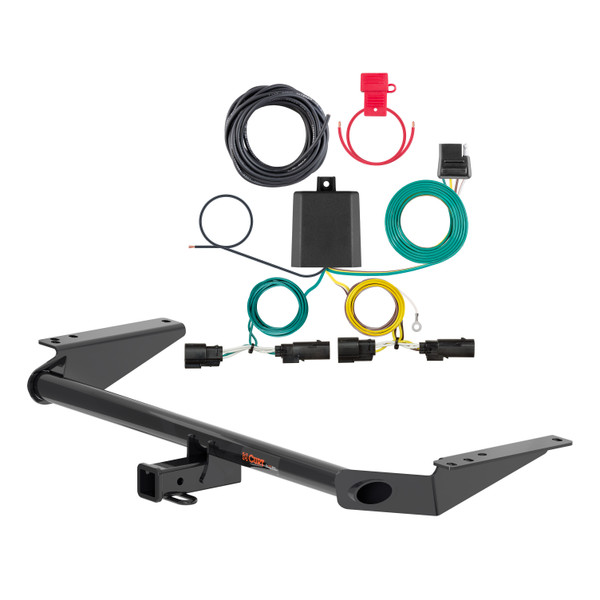 17 - 21 Chrysler Pacifica Excluding hybrid Curt 2", Class 3 Trailer Tow Hitch + 4-flat Wiring Kit 13462 - CURT