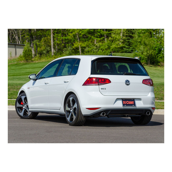 2019 Volkswagen GTI Curt 1-1/4", Class 1 Trailer Tow Hitch + 4-flat Wiring Kit 11412