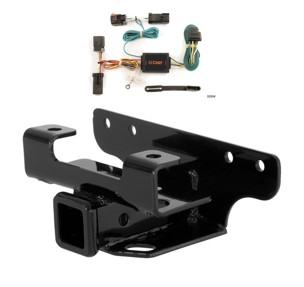 2002 Dodge Ram 1500 Factory style (built before 11/02) Curt 2", Class 3 Trailer Tow Hitch + 4-flat Wiring Kit 13326 - CURT