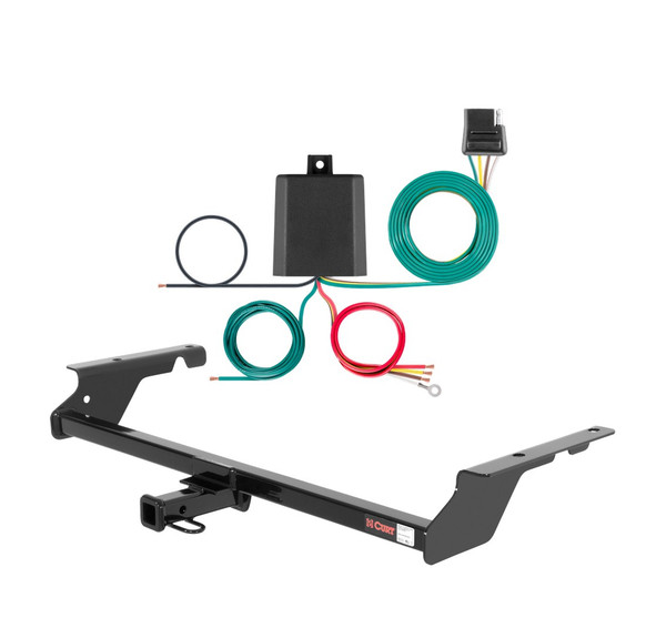 2004 - 2011 Volvo S40 4th digit of VIN is 'M' Curt 1-1/4", Class 1 Trailer Tow Hitch + 4-flat Wiring Kit 11438 - CURT